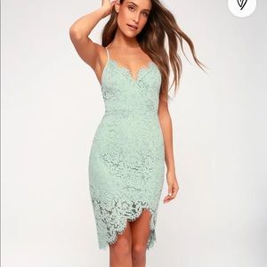 New Lulus Mint Green Lace Dress